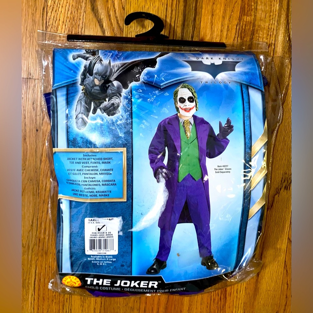 Rubies Costume w/ Mask L 10-12 The Joker The Dark Knight Trilogy (Batman Movie)
